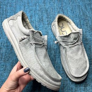 Hey Dude Wally Stretch Fleece Slip On Shoes in Grey